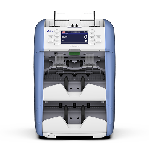 Kisan Newton NT-30 heavy duty currency sorter with touchscreen display and dual CIS sensors